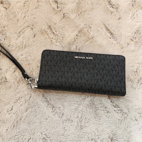 MICHEAL KORS MONEDERO BLACK WALLET 8.5 X 4 - Picture 4 of 7